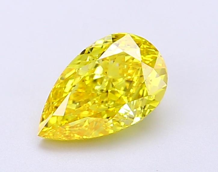1.09 Ct. Fancy Vivid  Yellow Pear Lab Grown Diamond
