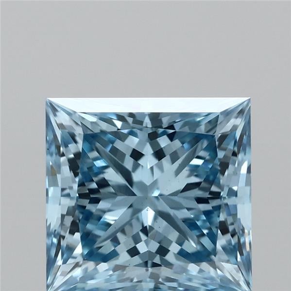 1.51 Ct. Fancy Vivid Blue Princess Lab Grown Diamond