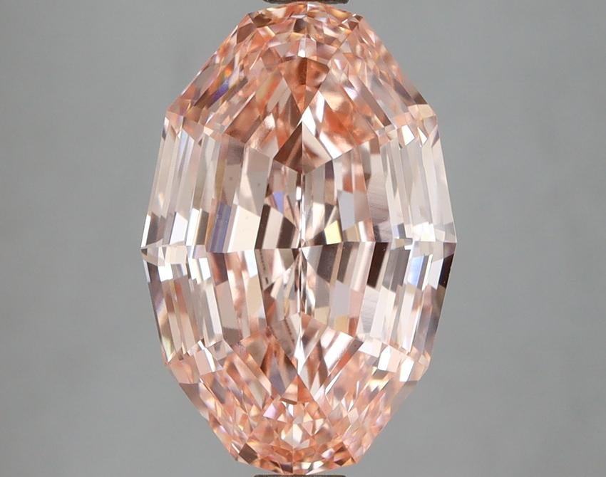 5.06 Ct. Fancy Intense Pink Oval Lab Grown Diamond