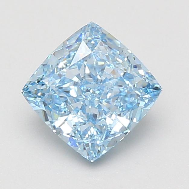 1.54 Ct. Fancy Vivid Blue Cushion Lab Grown Diamond