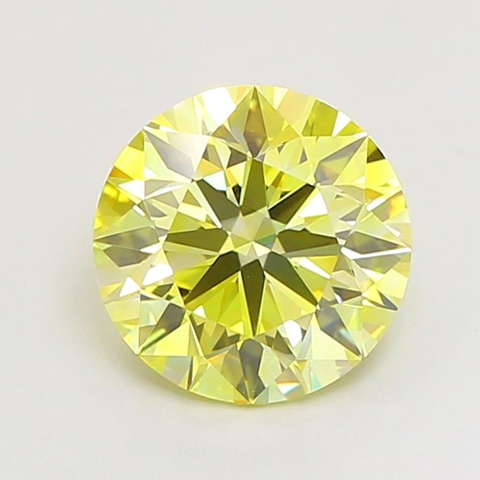 2.09 Ct. Fancy Intense Yellow Round Lab Grown Diamond