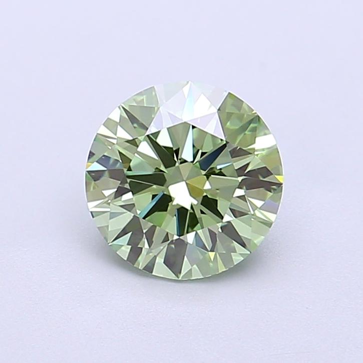 1.15 Ct. Fancy Vivid  Green Round Lab Grown Diamond