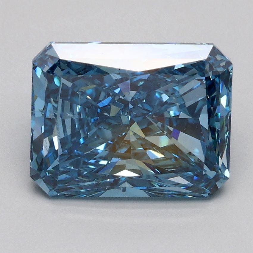 2.01 Ct. Fancy Vivid Blue Radiant Lab Grown Diamond