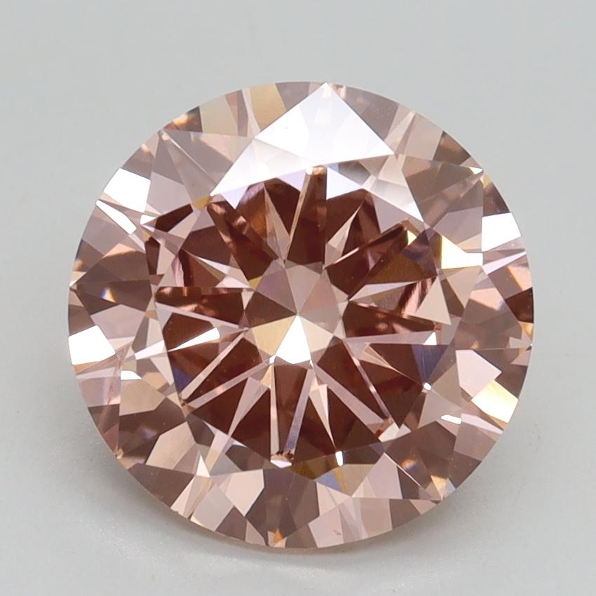 3.02 Ct. Fancy Intense Pink Round Lab Grown Diamond