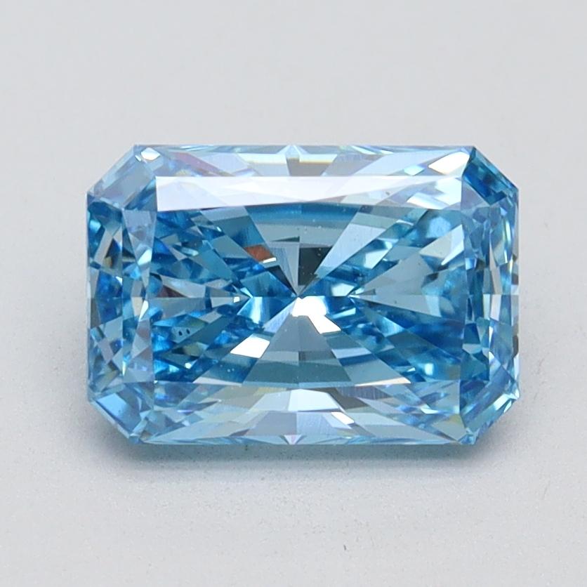 1.63 Ct. Fancy Vivid Blue Radiant Lab Grown Diamond
