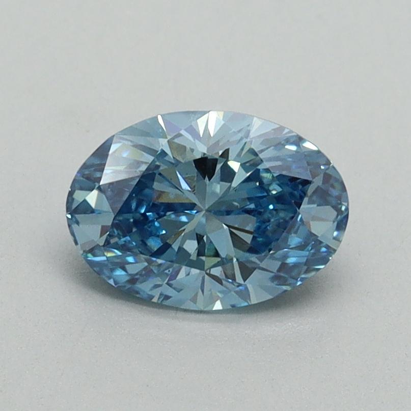 0.84 Ct. Fancy Vivid Blue Oval Lab Grown Diamond