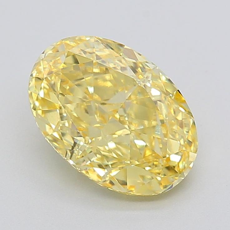 2.55 Ct. Fancy Intense  Yellow Oval Lab Grown Diamond
