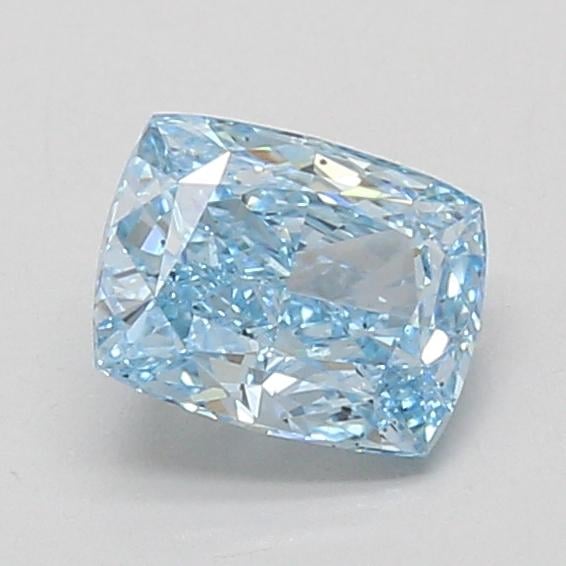 1.08 Ct. Fancy Vivid Blue Cushion Lab Grown Diamond