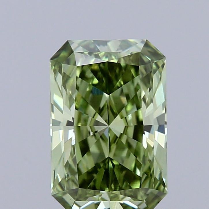 1.10 Ct. Fancy Vivid  Green Radiant Lab Grown Diamond
