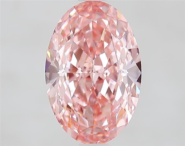 2.63 Ct. Fancy Vivid  Pink Oval Lab Grown Diamond