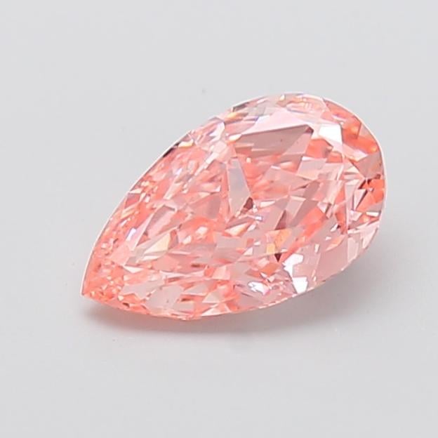 1.55 Ct. Fancy Intense Orangy Pink Pear Lab Grown Diamond