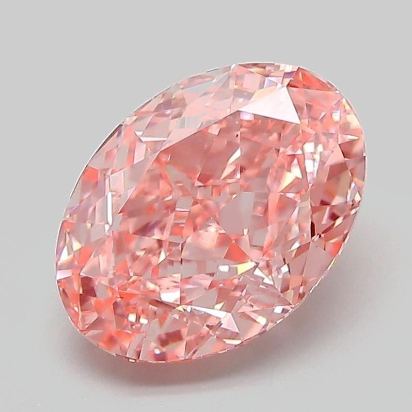2.86 Ct. Fancy Vivid  Pink Oval Lab Grown Diamond