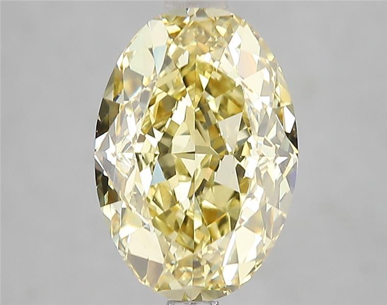 4.04 Ct. Fancy Vivid Yellow Oval Lab Grown Diamond