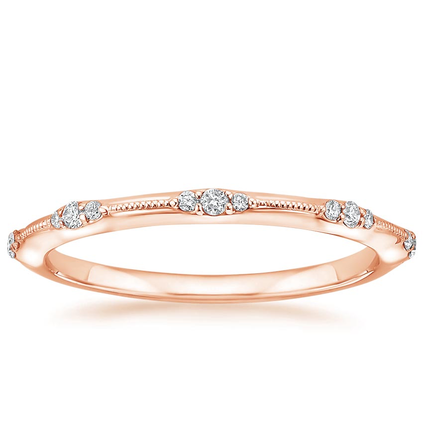 14K Rose Gold Alena Diamond Ring, large top view