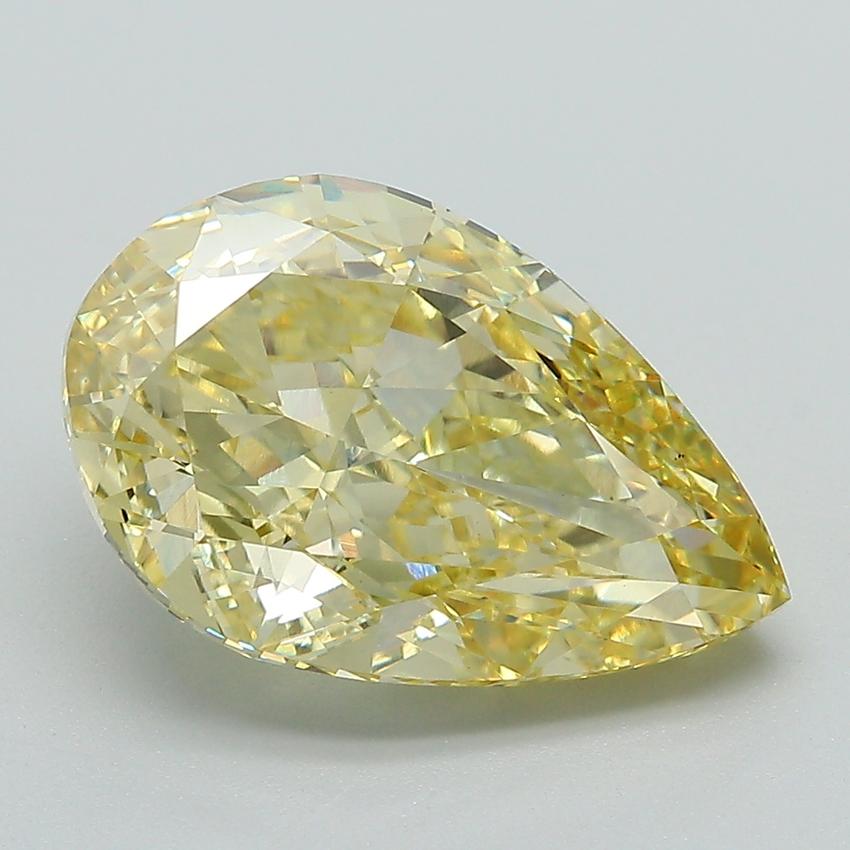5.23 Ct. Fancy Intense Yellow Pear Lab Grown Diamond