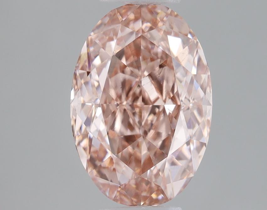 1.06 Ct. Fancy Intense Brownish Pink Oval Lab Grown Diamond
