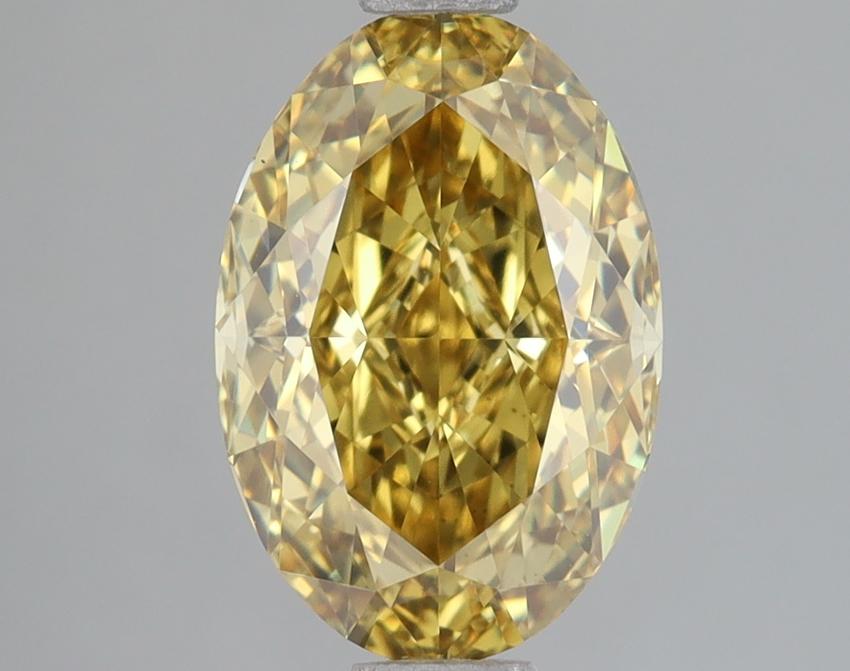 2.07 Ct. Fancy Intense Yellow Oval Lab Grown Diamond