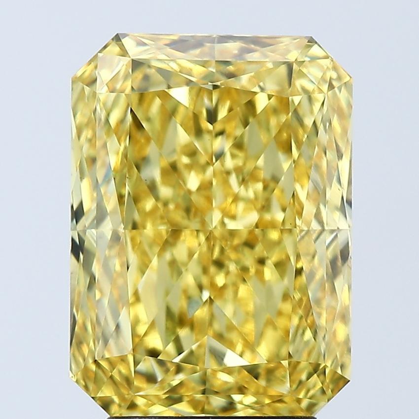 4.07 Ct. Fancy Vivid Yellow Radiant Lab Grown Diamond