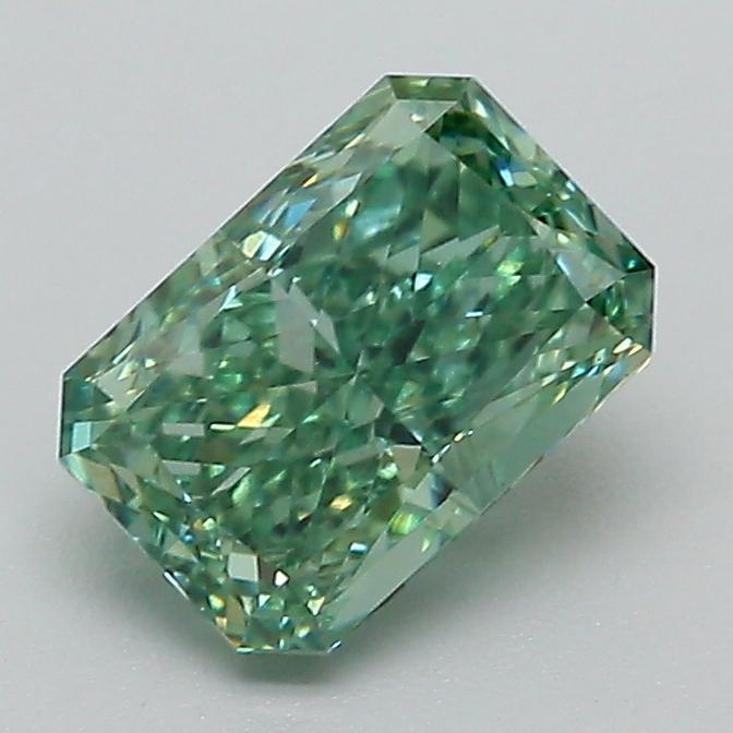 1.28 Ct. Fancy Vivid Green Radiant Lab Grown Diamond