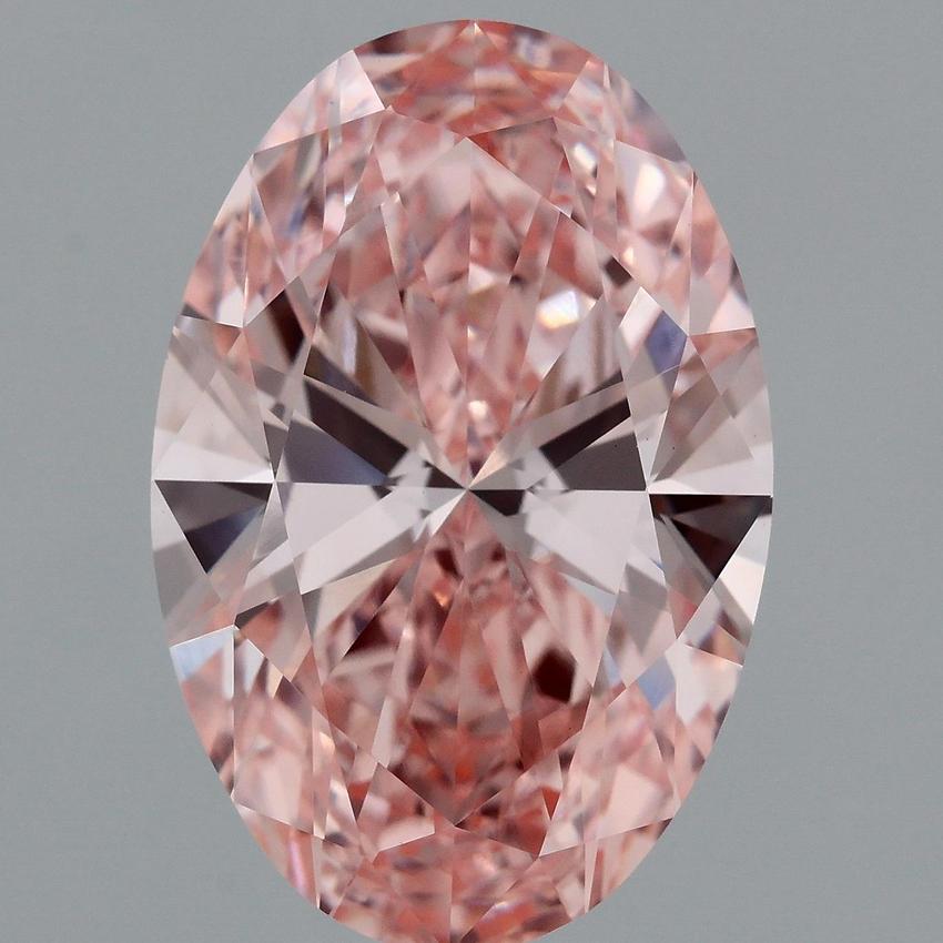 7.00 Ct. Fancy Vivid Pink Oval Lab Grown Diamond