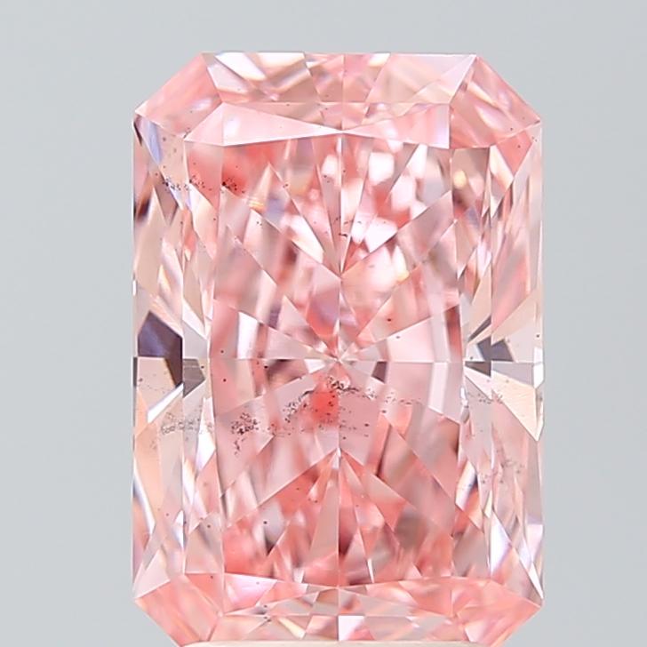 3.02 Ct. Fancy Vivid Pink Radiant Lab Grown Diamond
