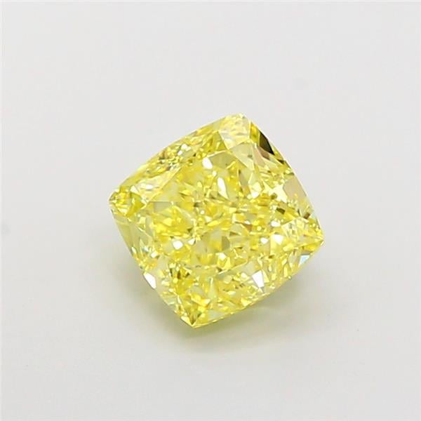 2.05 Ct. Fancy Intense Yellow Cushion Lab Grown Diamond
