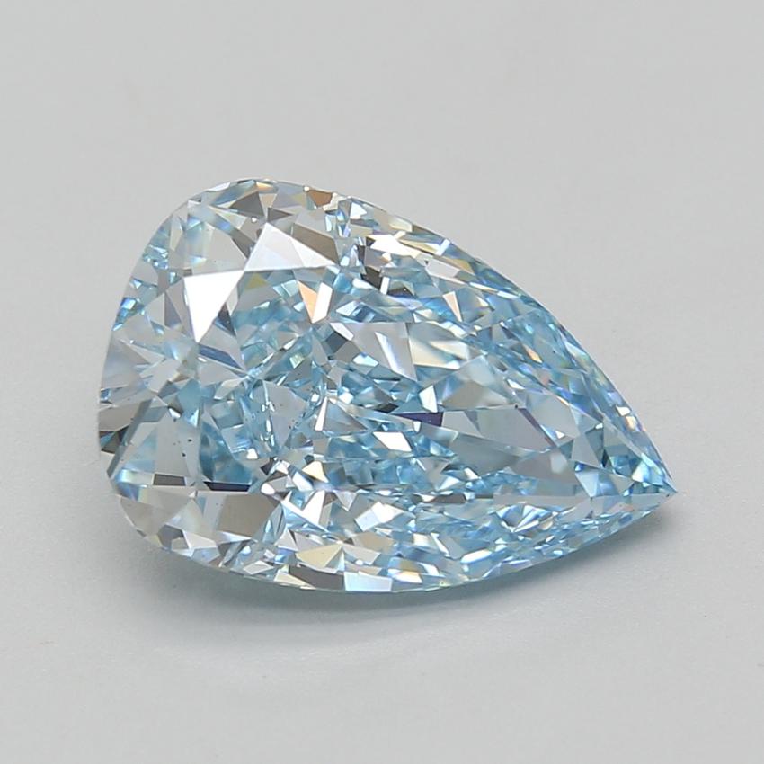 5.06 Ct. Fancy Intense Blue Pear Lab Grown Diamond