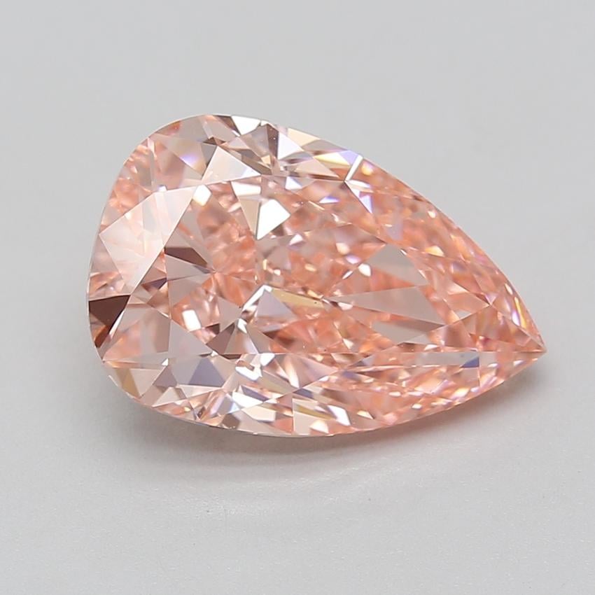5.04 Ct. Fancy Vivid Pink Pear Lab Grown Diamond