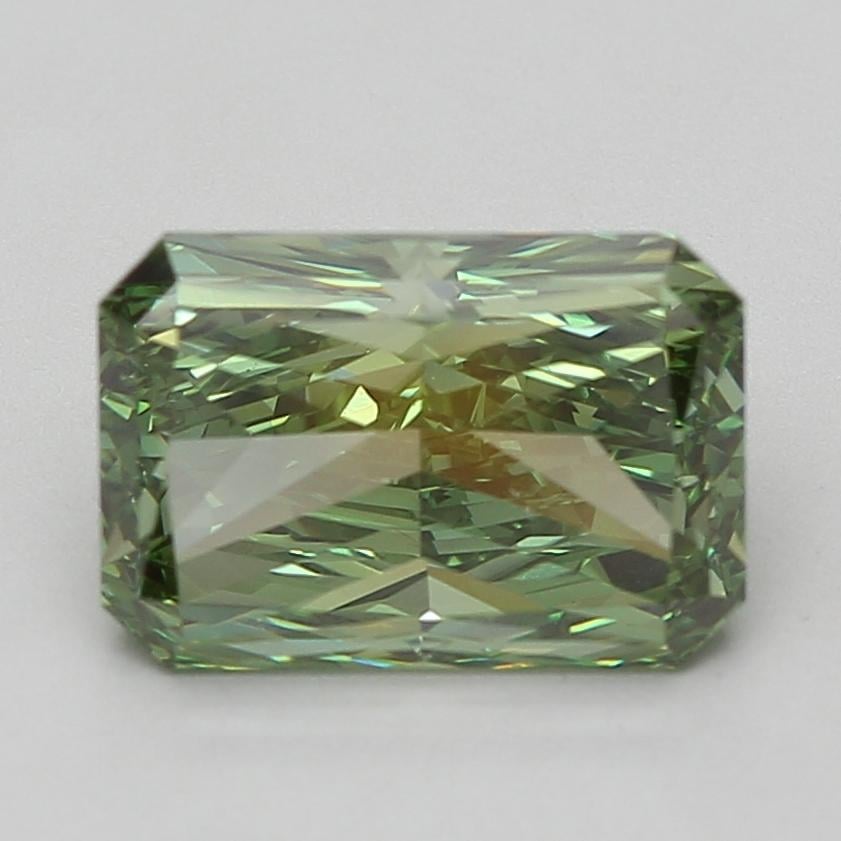 3.95 Ct. Fancy Vivid Green Radiant Lab Grown Diamond