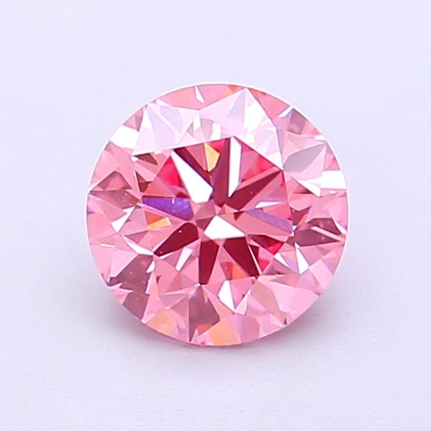 0.55 Ct. Fancy Vivid  Pink Round Lab Grown Diamond