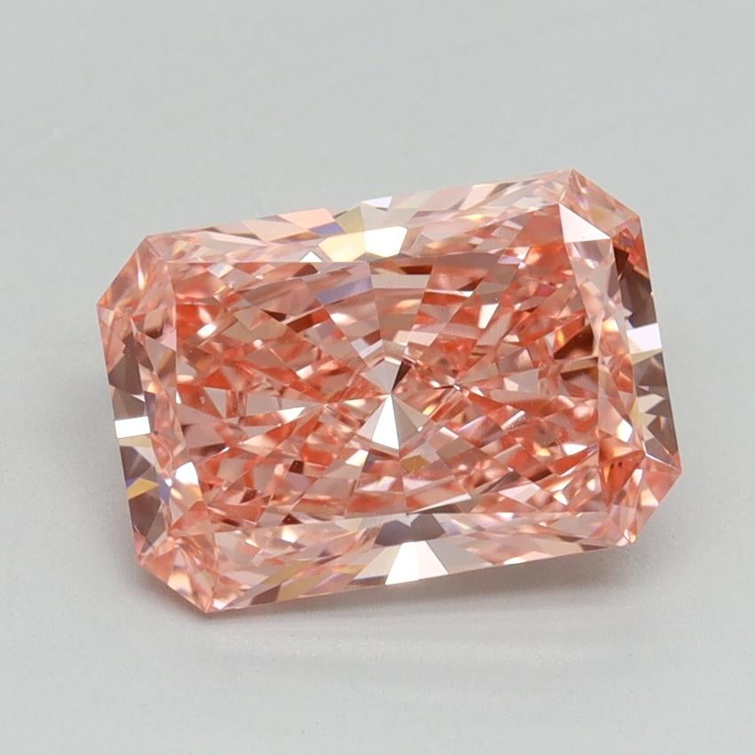 2.56 Ct. Fancy Vivid Pink Radiant Lab Grown Diamond
