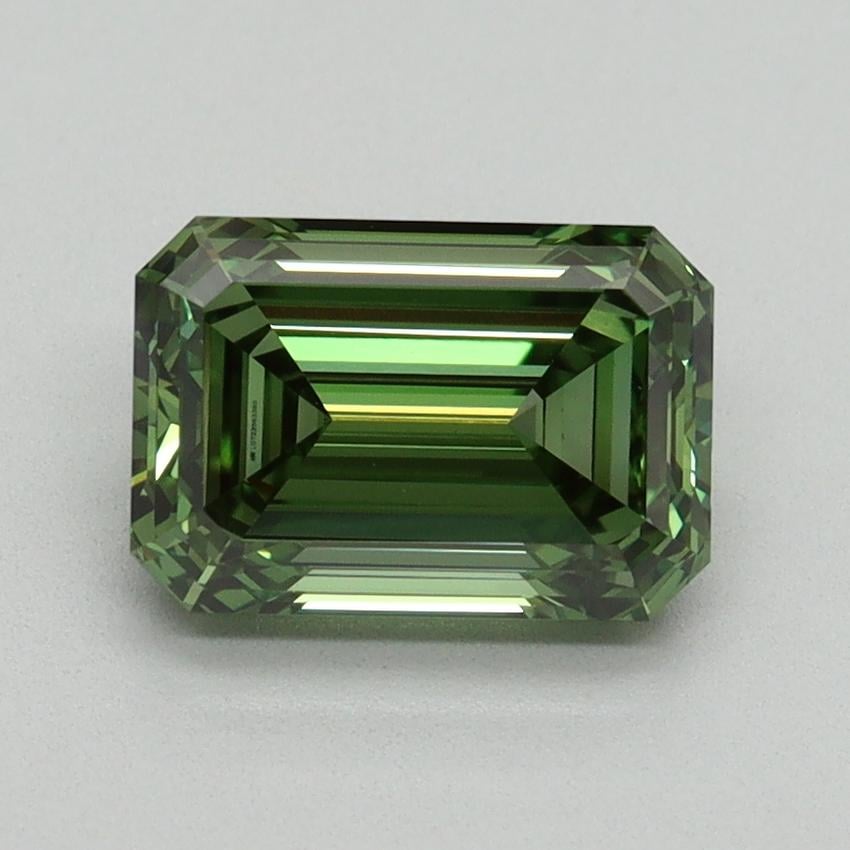 2.01 Ct. Fancy Vivid Pacific Green Emerald Lab Grown Diamond