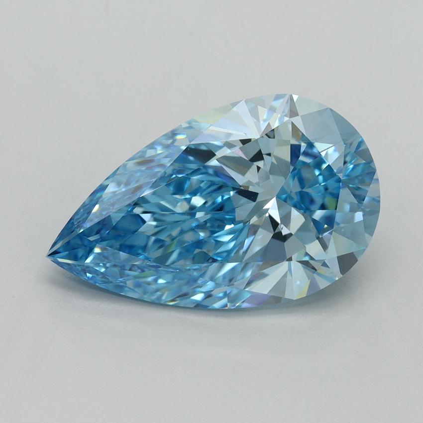 5.01 Ct. Fancy Vivid Blue Pear Lab Grown Diamond