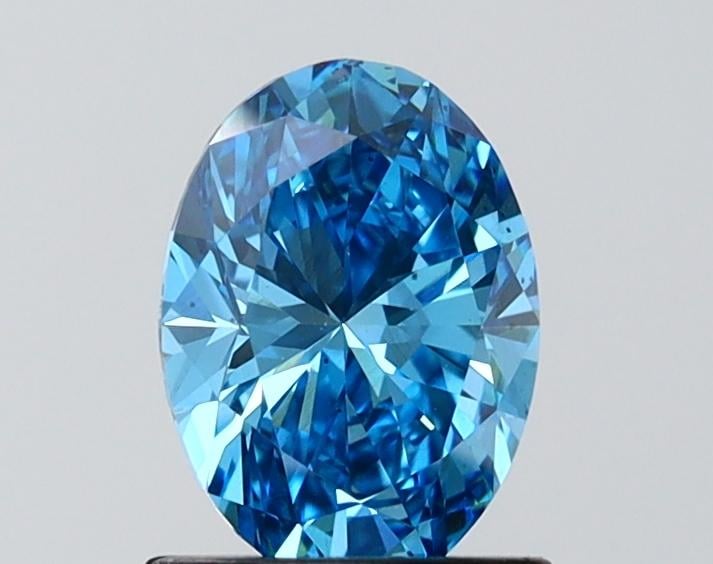 1.02 Ct. Fancy Vivid Blue Oval Lab Grown Diamond