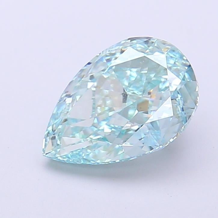 2.18 Ct. Fancy Vivid Green Pear Lab Grown Diamond