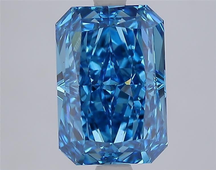 3.09 Ct. Fancy Vivid Blue Blue Radiant Lab Grown Diamond