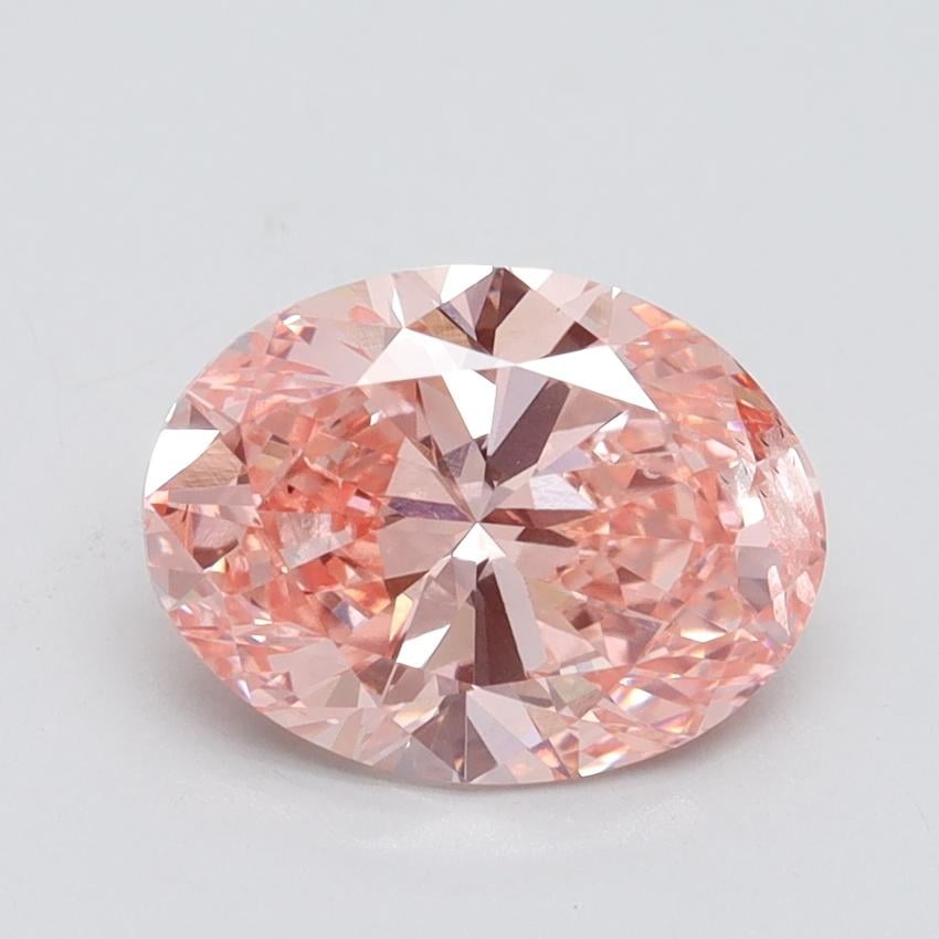 2.09 Ct. Fancy Vivid Pink Oval Lab Grown Diamond
