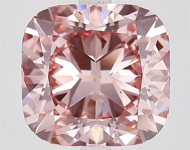 5.03 Ct. Fancy Intense  Pink Cushion Lab Grown Diamond