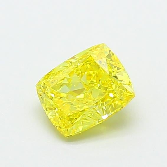 0.75 Ct. Fancy Vivid  Yellow Cushion Lab Grown Diamond