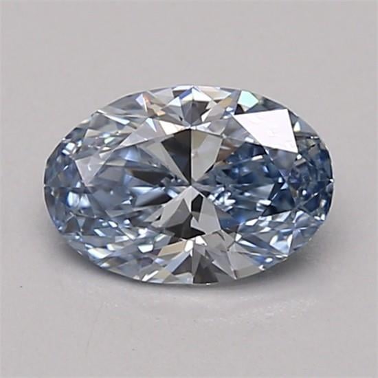 0.59 Ct. Fancy Vivid Blue Oval Lab Grown Diamond