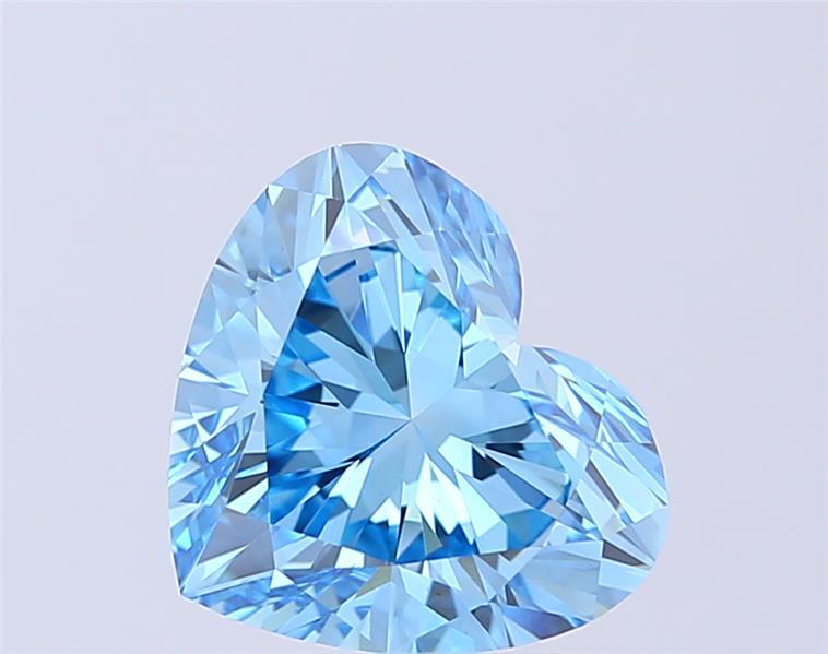 3.55 Ct. Fancy Vivid Blue Heart Lab Grown Diamond