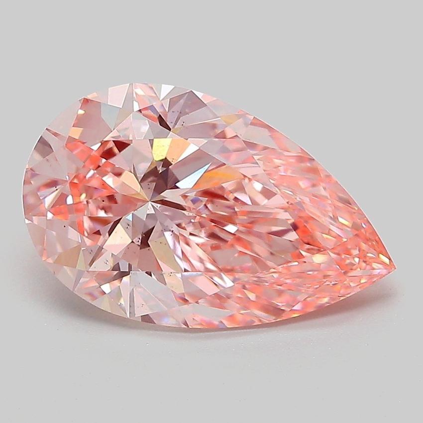 3.55 Ct. Fancy Vivid Pink Pear Lab Grown Diamond