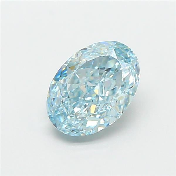 1.12 Ct. Fancy Vivid Green Oval Lab Grown Diamond