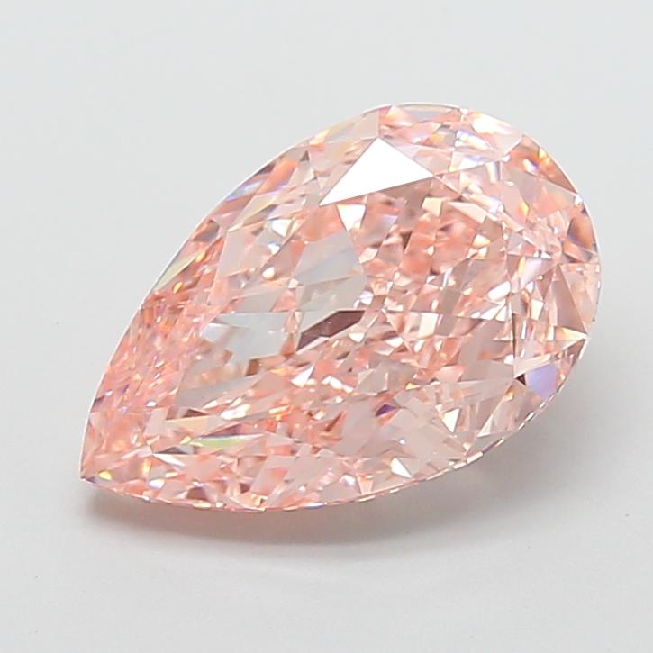 6.59 Ct. Fancy Intense Pink Pear Lab Grown Diamond
