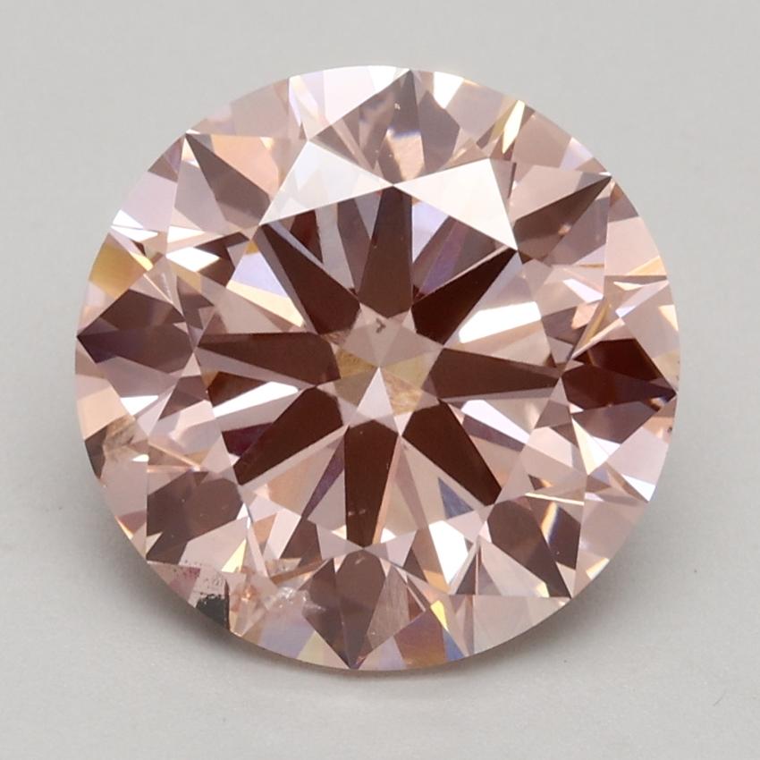 3.03 Ct. Fancy Intense Pink Round Lab Grown Diamond