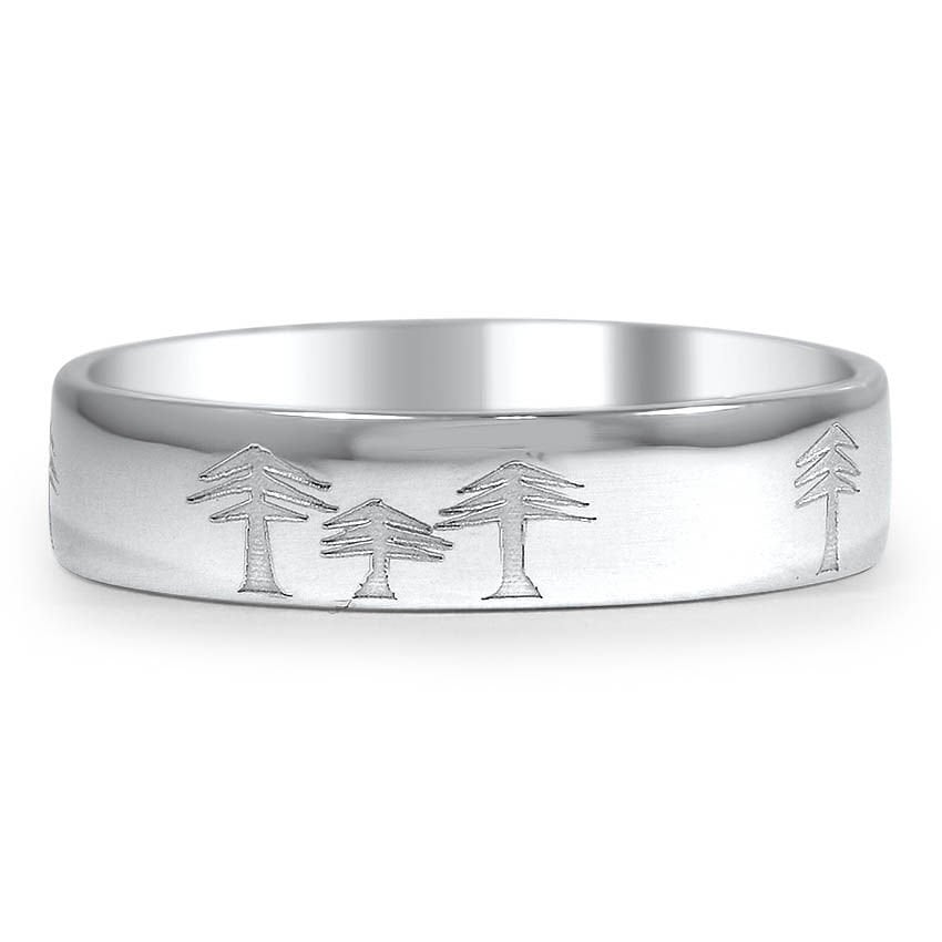 Custom Pine Tree Engraving Ring