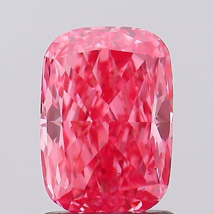 1.27 Ct. Fancy Vivid Pink Cushion Lab Grown Diamond