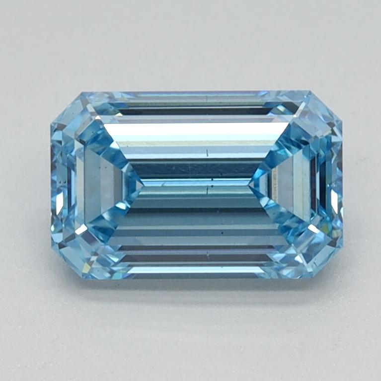 1.00 Ct. Fancy Intense Blue Emerald Lab Grown Diamond