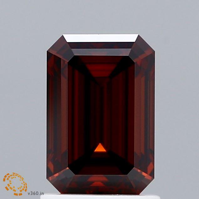 1.64 Ct. Fancy Deep Orange Emerald Lab Grown Diamond