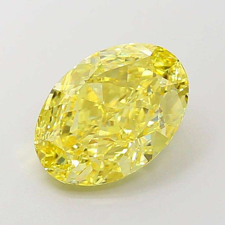 5.43 Ct. Fancy Vivid Yellow Oval Lab Grown Diamond